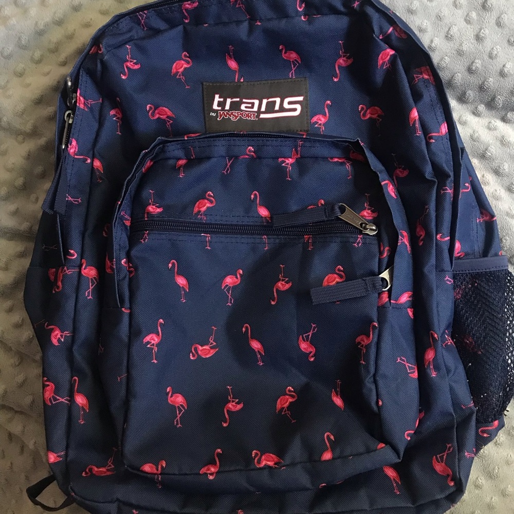 jansport backpack- flamingo print